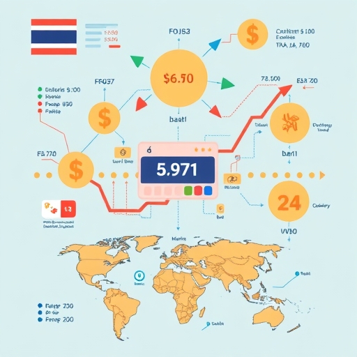 การแสดงภาพความผันผวนของเงินบาท