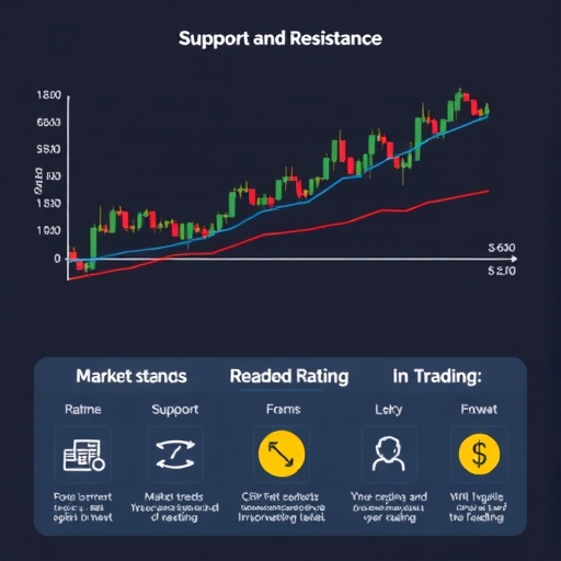 ข้อมูลเชิงกราฟิกแสดงกลยุทธ์การเทรดตามแนวรับและแนวต้าน