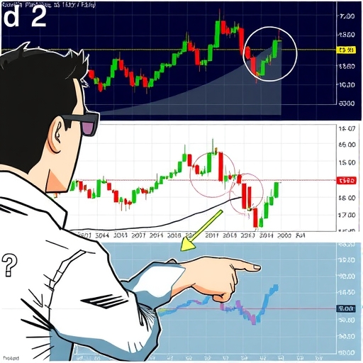 ภาพแสดงผลของ Parabolic SAR บนกราฟ