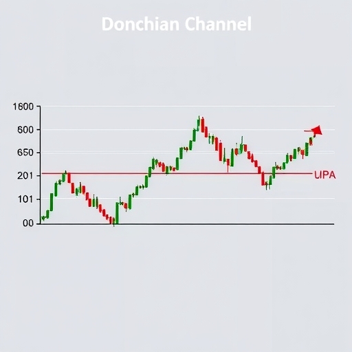 แผนภาพแสดงแนวคิดของช่องราคา Donchian