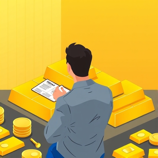 นักลงทุนกำลังทำการซื้อขายทองคำดิจิทัล