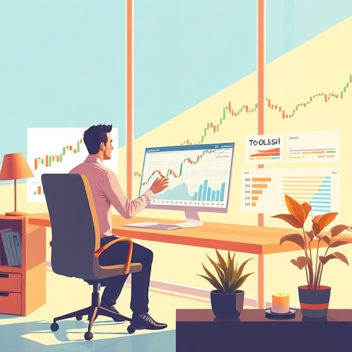 การแสดงภาพที่เห็นของราคาสินทรัพย์ในการเทรด