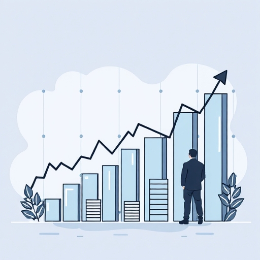 แผนภูมิการเติบโตทางการเงินในตลาดหุ้น