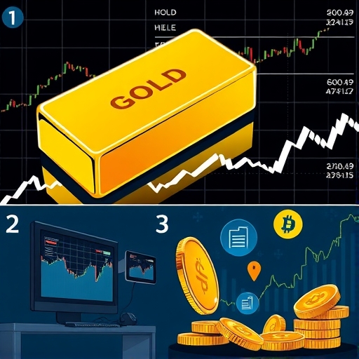 นักลงทุนกำลังวิเคราะห์ราคาทองคำหน้าหน้าจอที่แสดงความผันผวนของตลาด