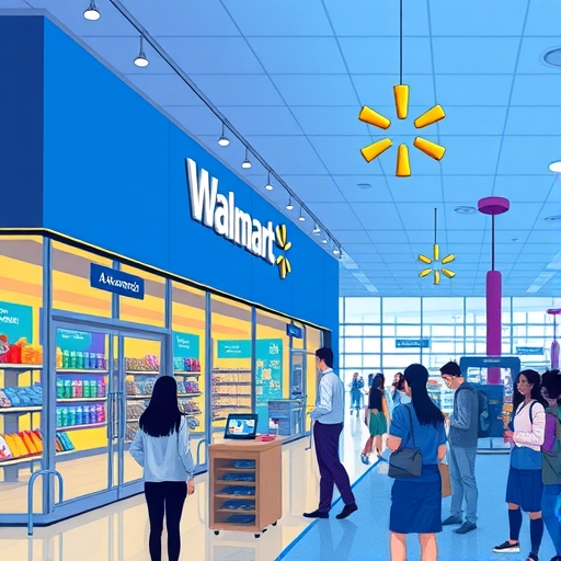 ภาพแสดงวิธีการผสานกลยุทธ์ Omni-channel ของ Walmart