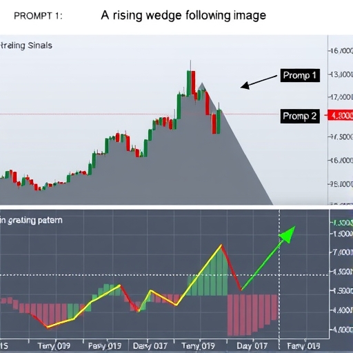 การแสดงพฤติกรรมของตลาดในระหว่างการออกจากรูปแบบลิ่มขาขึ้น