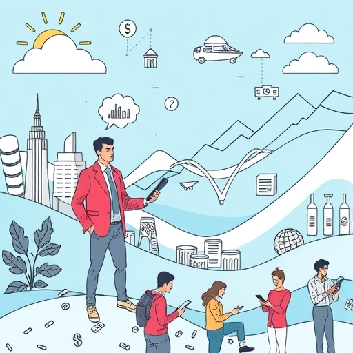 นักลงทุนที่มั่นใจกำลังวิเคราะห์แนวโน้มตลาดด้วยเครื่องมือดิจิทัล