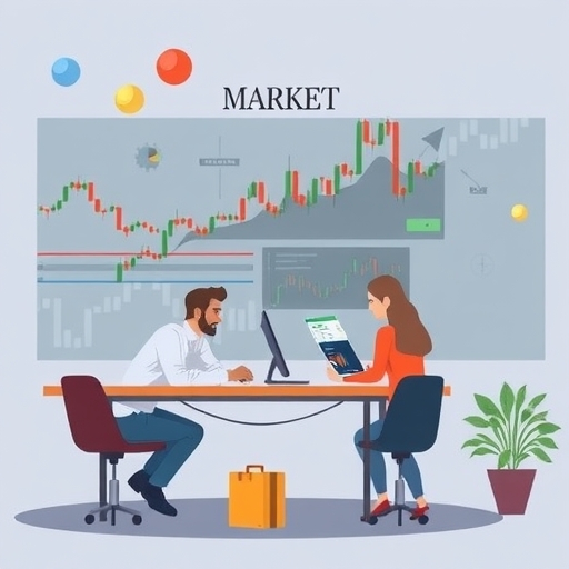 นักเทรดกำลังใช้แพลตฟอร์มการเทรด