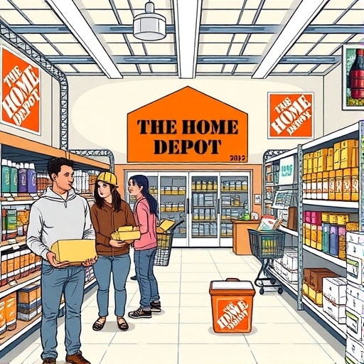 ลูกค้ากำลังช้อปปิ้งที่ร้าน Home Depot