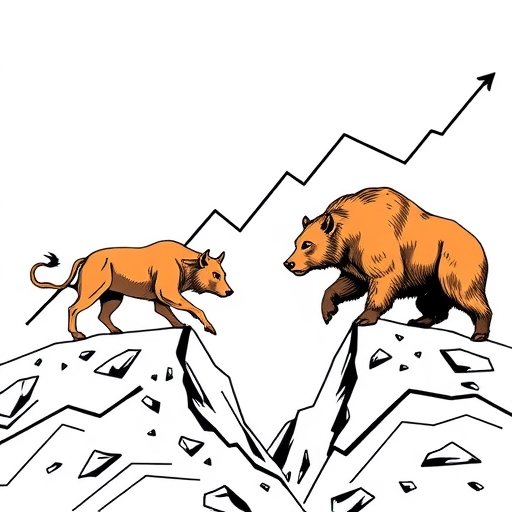 ภาพกราฟแสดงถึงตลาดกระทิง