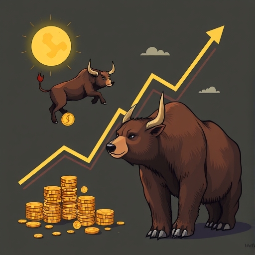 ภาพกราฟแสดงถึงตลาดหมี