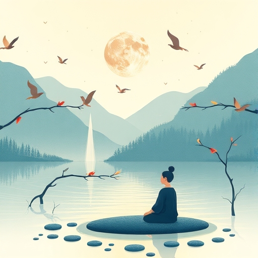 寧靜心境的插畫
