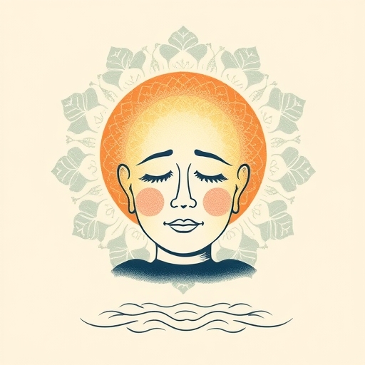 寧靜心境的插畫