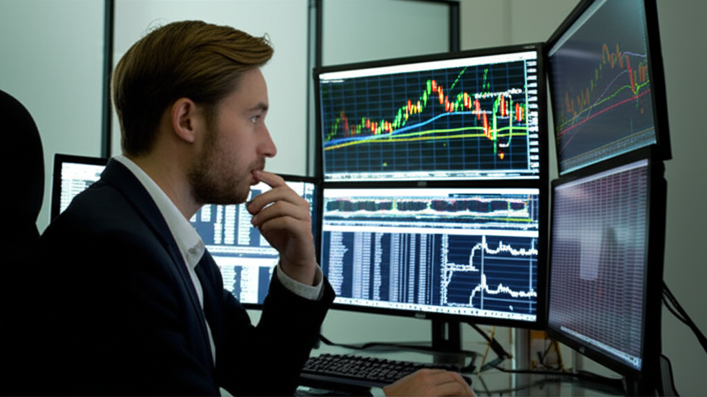 trader analyzing price action with Dragonfly Doji