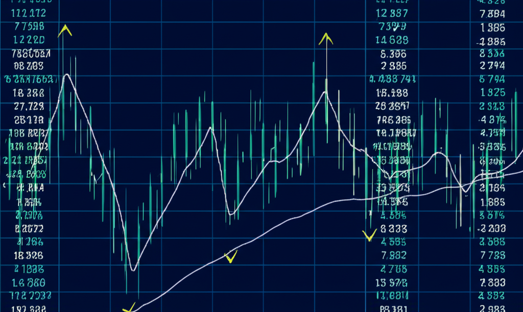illustration of stock market trend analysis