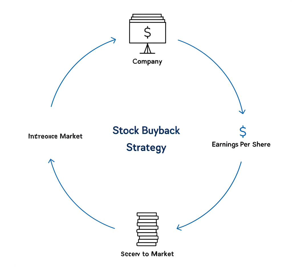 graphic showing stock buyback strategy