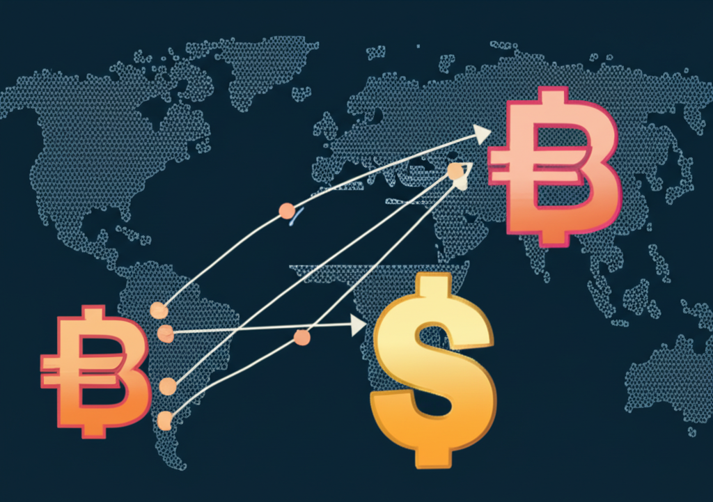 illustration depicting global economy and Thai baht impacted by fluctuating dollar currency