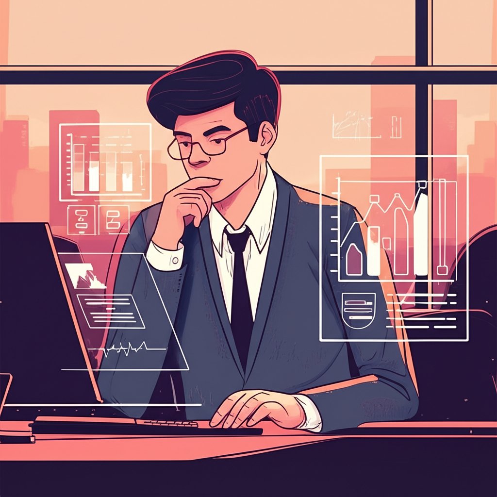 Business person calculating ROI for investments in Thai market