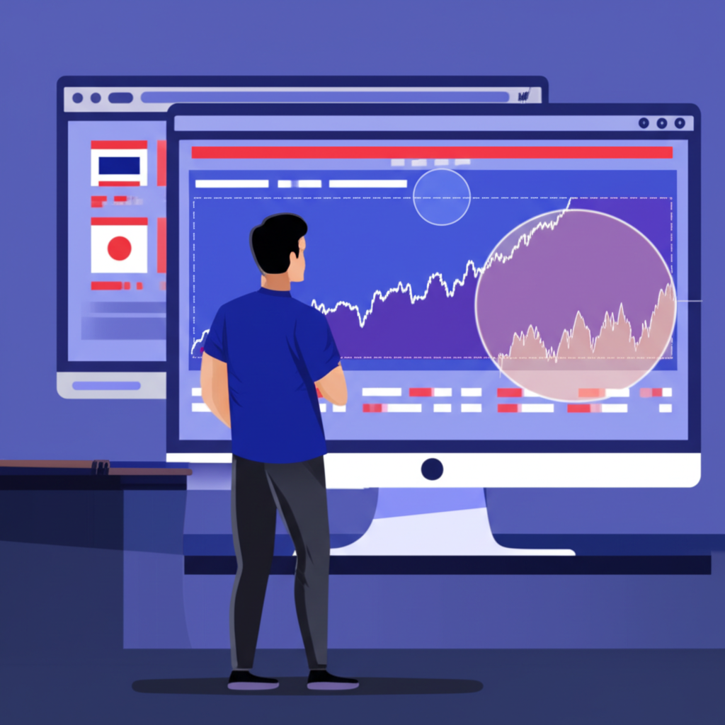 ภาพประกอบนักลงทุนไทยกำลังดูแผนภูมิตลาดหุ้นโลก โดยเน้นที่ญี่ปุ่นเพื่อแสดงการกระจายความเสี่ยงและโอกาสใหม่ๆ