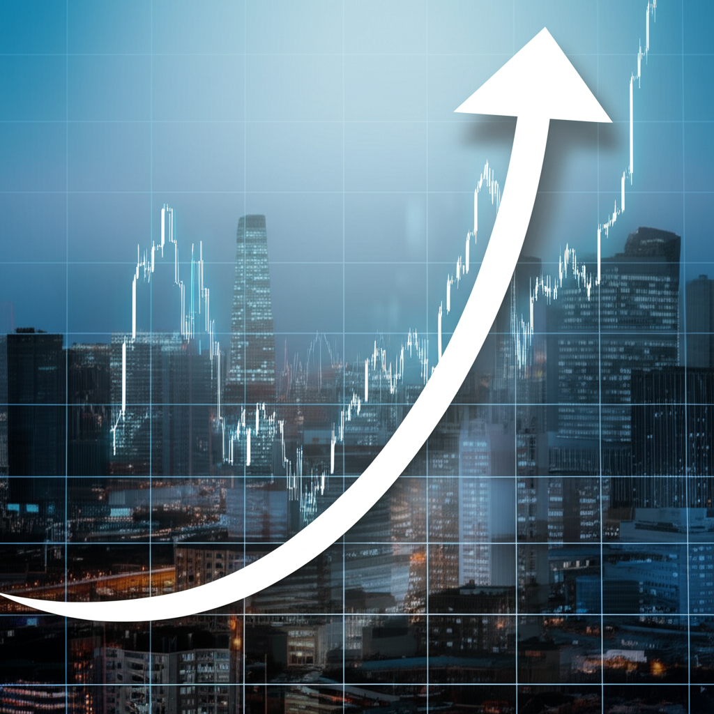 A stock market chart with a dramatic upward spike representing a short squeeze illustration