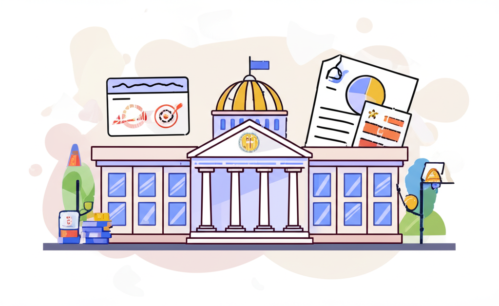 illustration Ministry of Finance adjusts tax policy reducing income tax boosting SME purchasing power illustration style