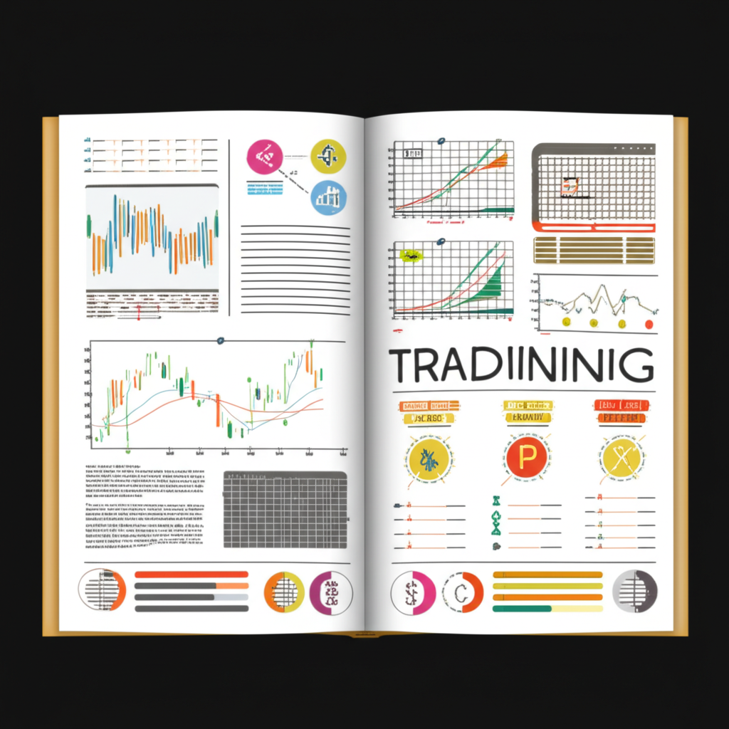 คู่มือครบถ้วนสำหรับการเทรด Forex ที่แสดงรูปแบบกราฟ ตัวชี้ทางเทคนิค และสัญลักษณ์การจัดการความเสี่ยง