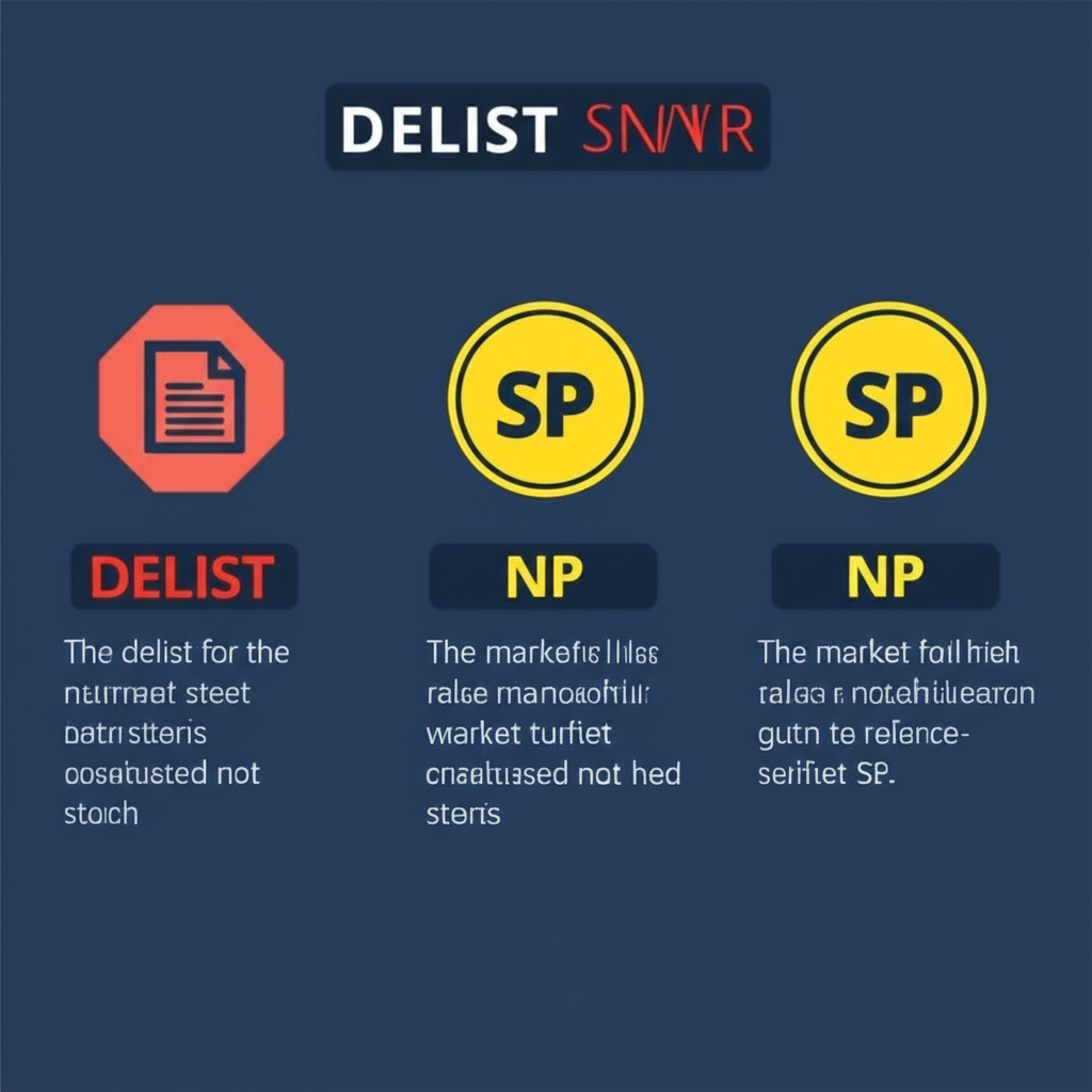 ภาพประกอบเปรียบเทียบสัญญาณ Delist SP NP พร้อมคำอธิบายความแตกต่างในบริบทตลาดหุ้นไทย