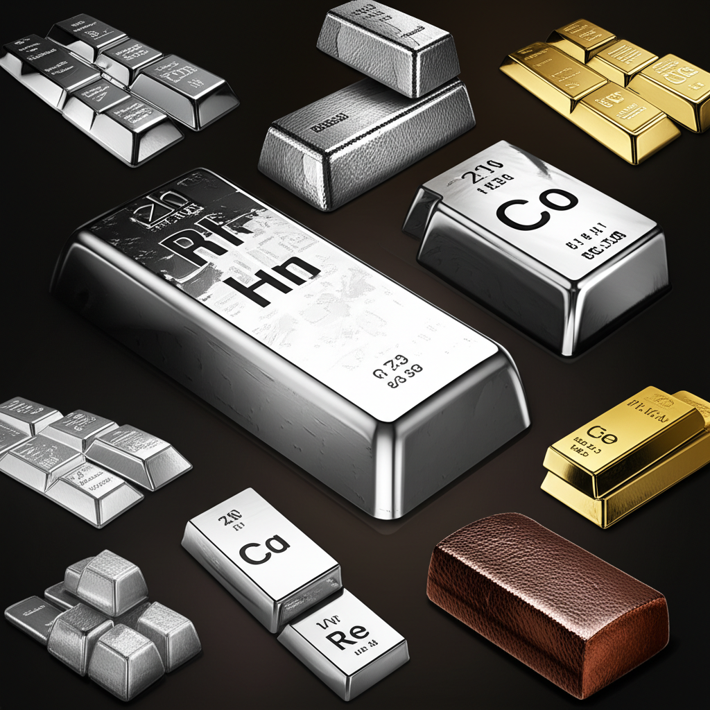 ภาพประกอบแปดโลหะมีค่าที่มีลักษณะเฉพาะตัวและการใช้งานในอุตสาหกรรม