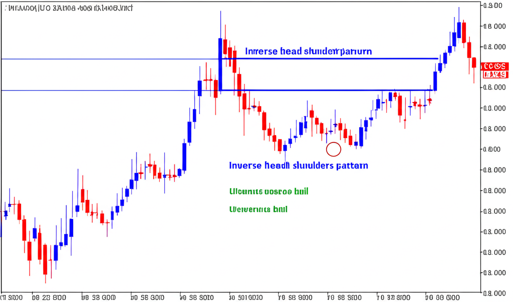 กราฟตลาดหุ้นแสดงรูปแบบ Inverse Head and Shoulders การพลิกกลับขาขึ้นในตลาดไทย
