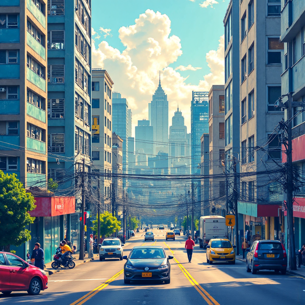 ภาพประกอบสร้างสรรค์ที่แสดงอุตสาหกรรมไทยหลากหลาย เช่น การเงิน การผลิต และการดูแลสุขภาพ ที่ได้รับการเสริมสร้างด้วยโหนด AI ที่เชื่อมต่อกันในบรรยากาศที่สดใสและ乐观