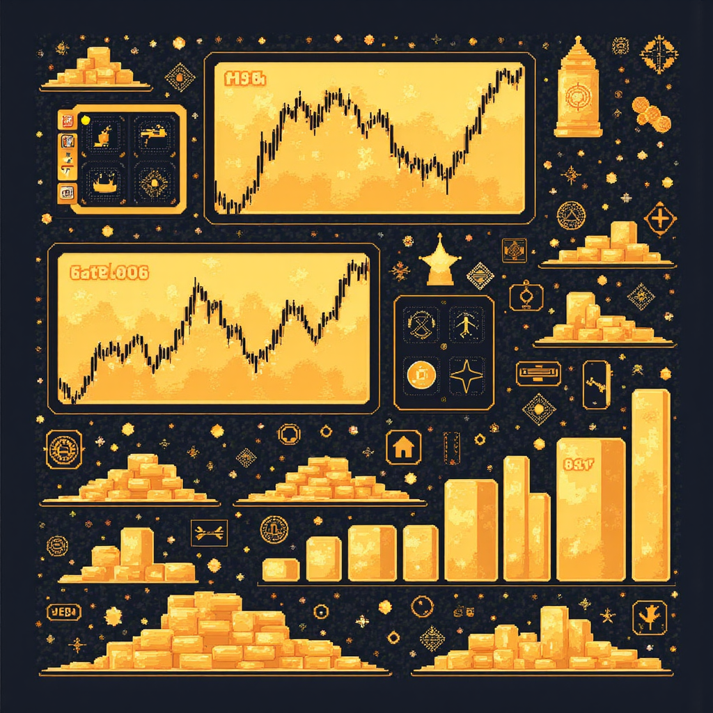 Vibrant illustration of candlestick patterns such as shooting stars hammers and doji forming a dynamic visual tapestry against a clean background